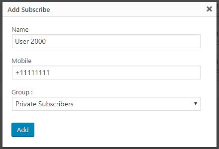 Add Subscribers to WP SMS