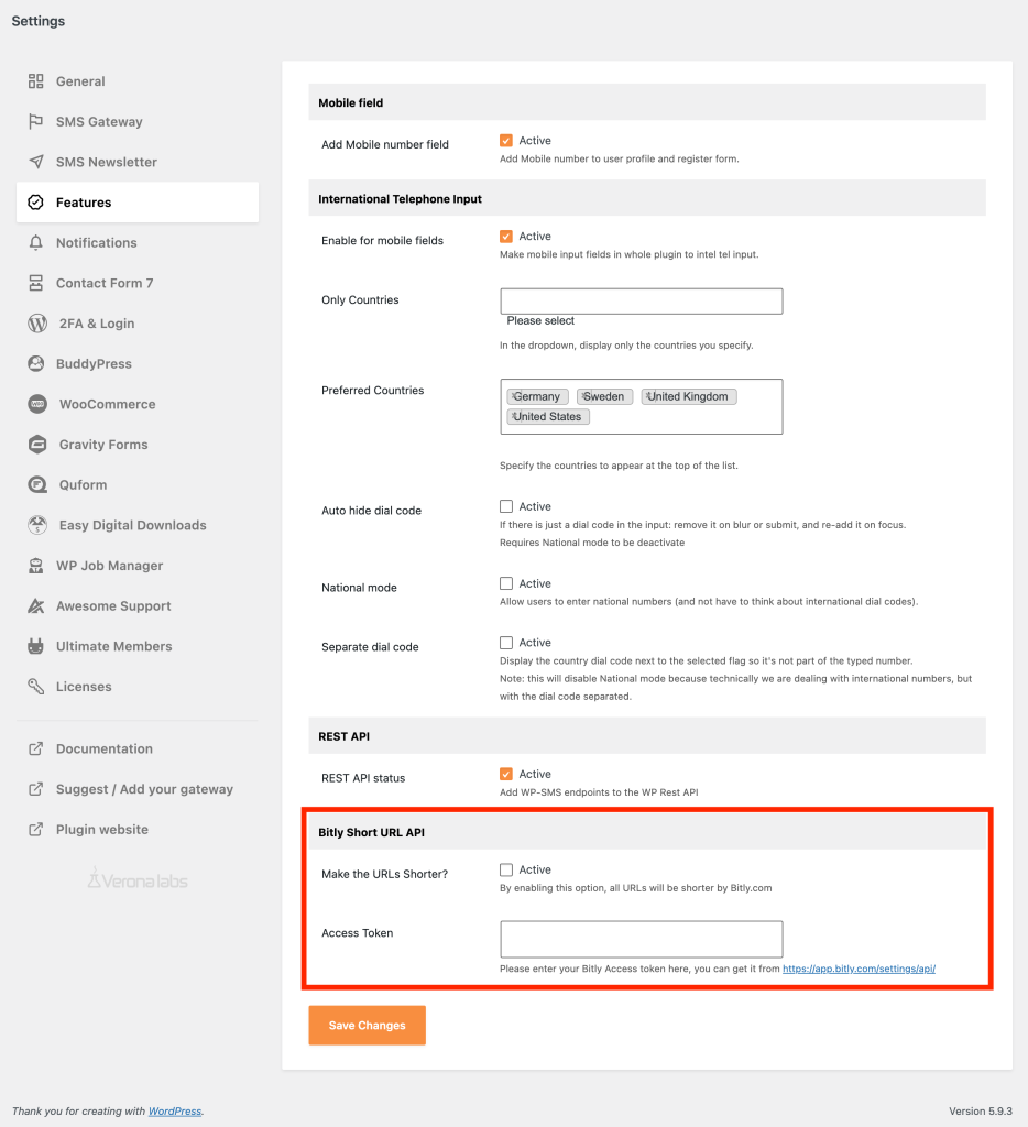 bitly-wp-sms