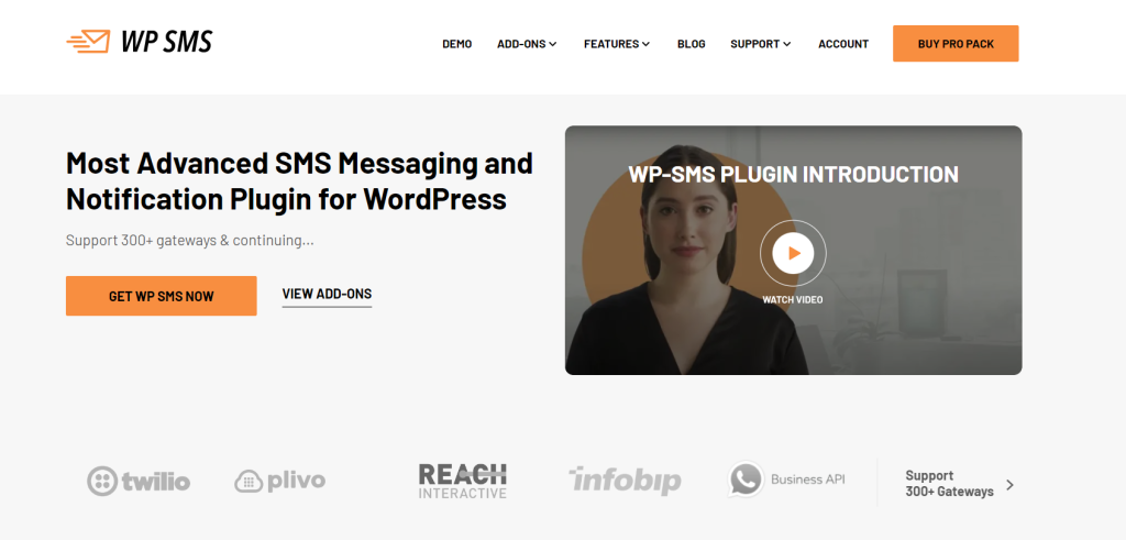WP SMS PRO website