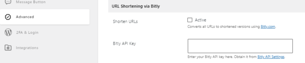 Shortening link with Bitly in WP SMS