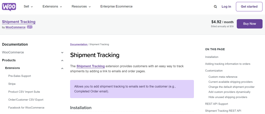 WP SMS is integrated with WooCommerce Shipment Tracking plugin