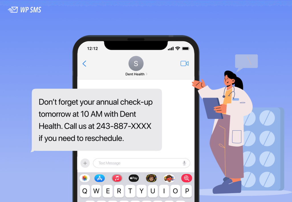 sample healthcare SMS