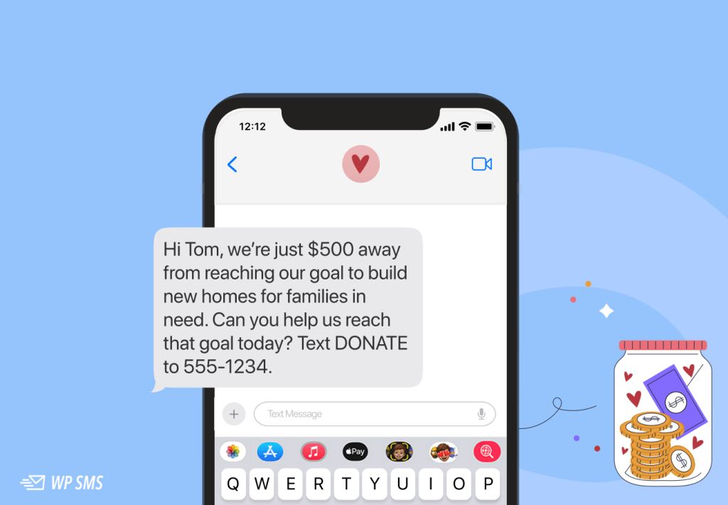  example of a donation reminder SMS