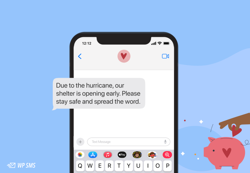 sample message in times of hurricane