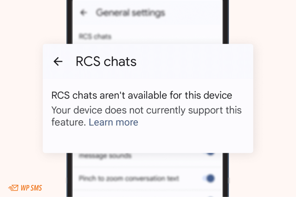 Some devices don’t support RCS messaging