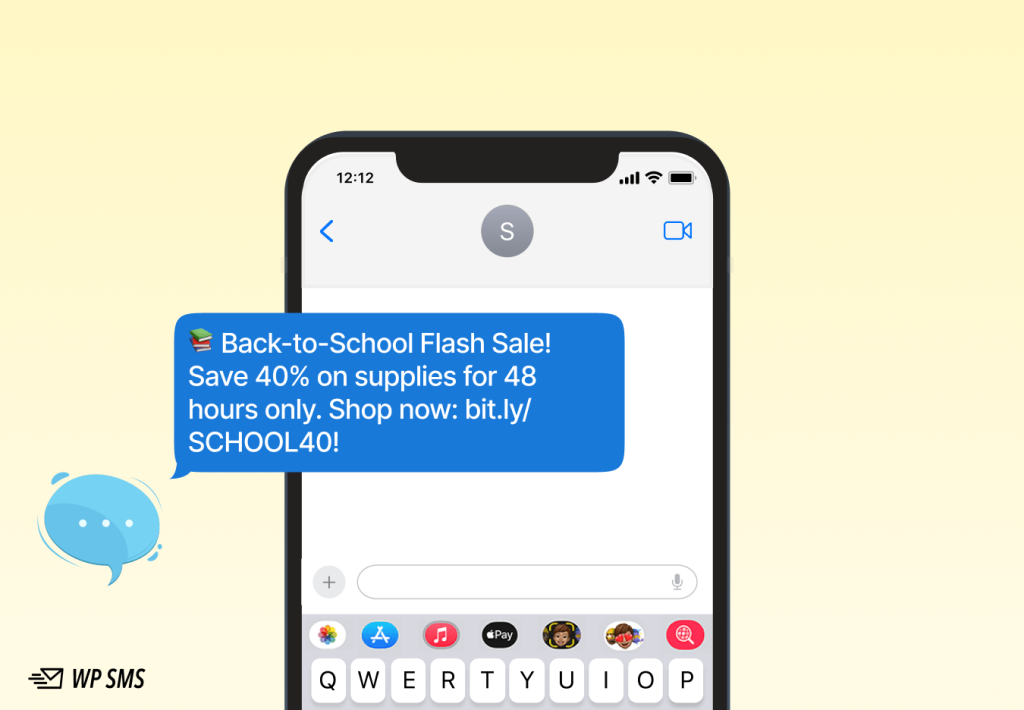 flash sales are great seasonal SMS marketing ideas