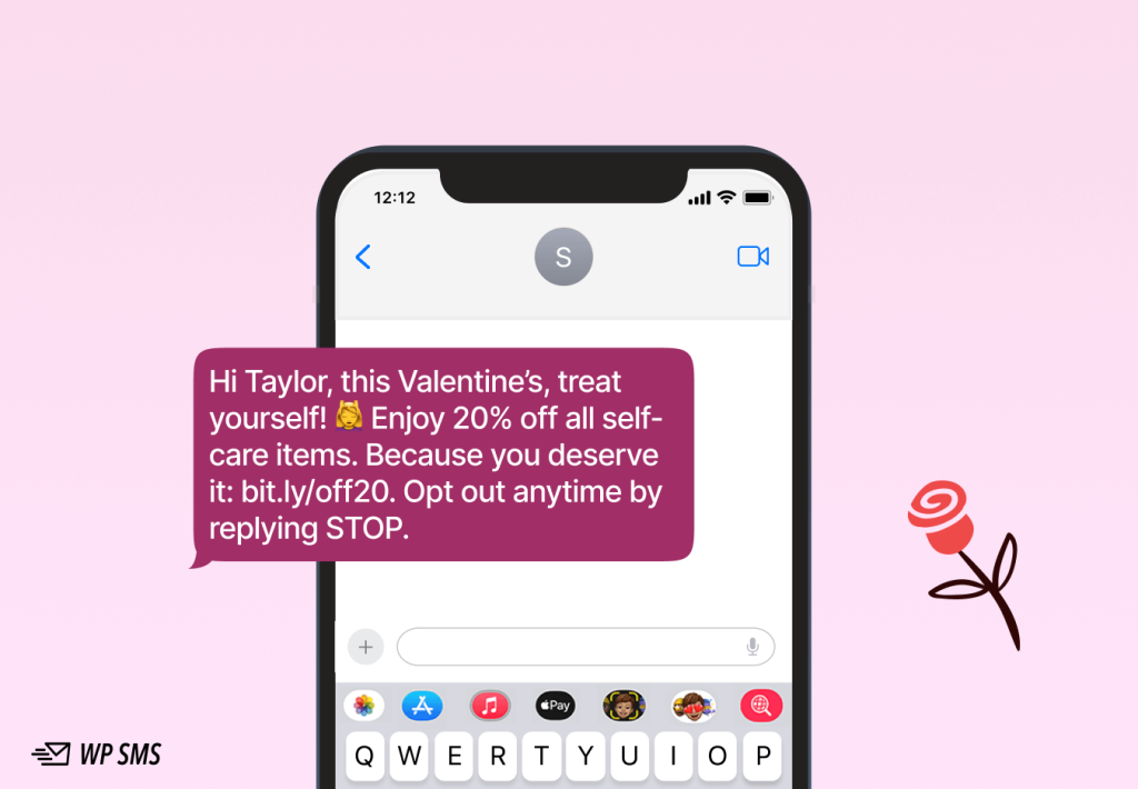 self-care promotions like the SMS sample