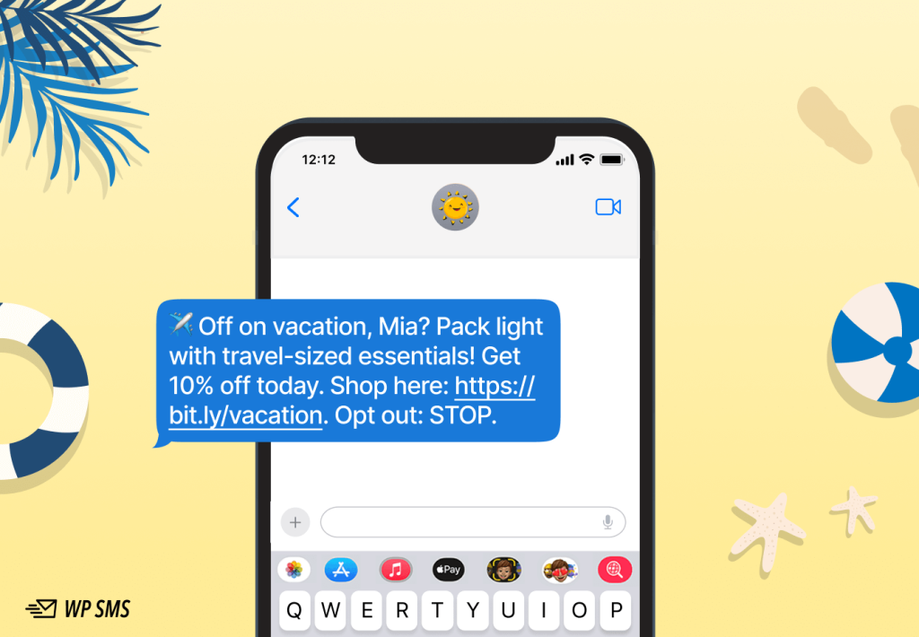 Summer SMS Marketing
Vacation Essentials Promo