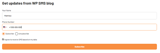 SMS Newsletter & Subscription Forms