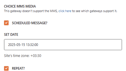 Scheduled & Repeated Messages