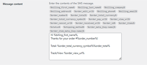 Fully Customizable Messages