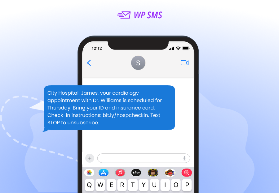 Hospital Appointment Message Sample